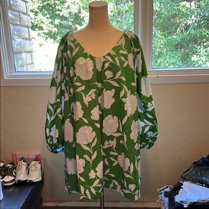 Kate Spade Green Long Sleeve Oversized Dress
